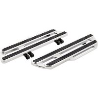 Image of 410-017 - Arlen Ness Method Driver Floorboards For Harley Davidson FLH 1868 2021 - Black/Chrome