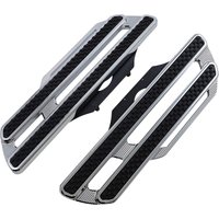 Image of 410-019 - Arlen Ness Method Driver Floorboards For Harley Davidson FLDE 1750 2018-2020 - Black/Chrome