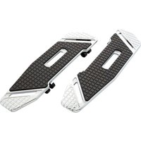 Image of 410-025 - Arlen Ness SpeedLiner Floorboards For Harley Davidson FLDE 1750 2018-2020 - Black/Chrome