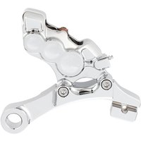 Image of 02-322 - Arlen Ness Ness Tech 6 Piston Differential Bore Caliper For Harley Davidson FLD 1690 2012-2013 Rear - Chrome