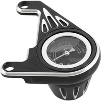 Image of 15-668 - Arlen Ness Oil Pressure Gauge Kit For Harley Davidson FLD 1690 2012-2013 - Black/Grey