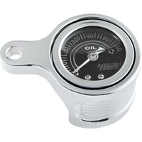 Image of 610-100 - Arlen Ness Method Oil Pressure Gauge For Harley Davidson FLDE 1750 2018-2020 - Silver