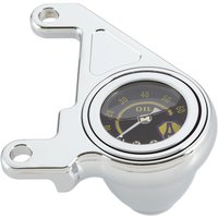 Image of 15-658 - Arlen Ness Oil Pressure Gauge Kit For Harley Davidson FLD 1690 2012-2013 - Silver