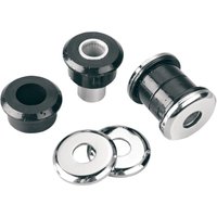 Image of 08-005 - Arlen Ness Polyurethane HandleHandlebar Riser Bushing Kit For Harley Davidson FLD 1690 2012-2013 - Black/Chrome