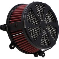 Image of 606-0100-01B-SB - Cobra Air Cleaner Kit For Harley Davidson FLHR 1584 2008-2011 Swept - Black