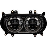 Image of CDTB-RG-15-B - Custom Dynamics TruBeam LED Headlamp For Harley Davidson FLTRK 1868 2020-2024 Black Chrome Clear