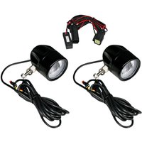Image of PB-FOG-SS6-B - Custom Dynamics ProBeam LED Halo Fog Lamps For Harley Davidson FLHX 1584 2010-2011 Black Clear