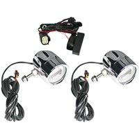 Image of PB-FOG-SS6-C - Custom Dynamics ProBeam LED Halo Fog Lamps For Harley Davidson FLHX 1584 2010-2011 Chrome Chrome Clear