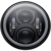 CD-7-13-B - Custom Dynamics 7" LED Halo Headlamp with Mounting Ring For Harley Davidson FLD 1690 2012-2013 Black