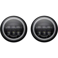 CD-45-B - Custom Dynamics 4.5" Passing Lamps with Halo For Indian Chief 111 2015-2020 Black Clear