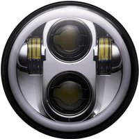 CD-575-H-C - Custom Dynamics 5-3/4" LED Halo Headlamp For Harley Davidson FLST 1340 1987-1990 Chrome Chrome Clear
