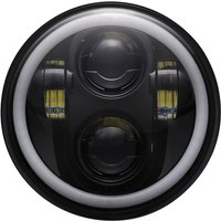 CD-575-H-B - Custom Dynamics 5-3/4" LED Halo Headlamp For Harley Davidson FLST 1340 1987-1990 Black Clear