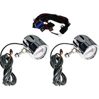 Image of PB-FOG-CHAL-C - Custom Dynamics ProBeam LED Halo Fog Lamps For Indian Challenger 108 2020-2024 Chrome Clear