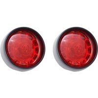 Image of PB-BB-R-1156BR - Custom Dynamics ProBeam Bullet Bezel Rear LED Turn Signal Inserts For Harley Davidson FLD 1690 2012-2013 Black Red