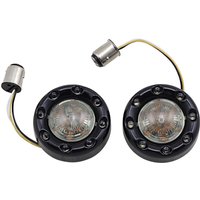 PB-BR-AW-57-BS - Custom Dynamics ProBeam Bullet Ringz 1157 Front Turn Signals For Harley Davidson FLD 1690 2012-2013 Front Black/Gloss Smoke