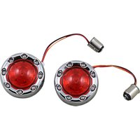 PB-BR-RR-57-CR - Custom Dynamics ProBeam Bullet Ringz 1157 Rear Turn Signals For Harley Davidson FLD 1690 2012-2013 Rear Chrome Red