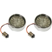 Image of PBBB-RR-1157CS - Custom Dynamics Turn Signal Insert For Harley Davidson FLFB 1750 2018-2020 Rear Chrome Smoke