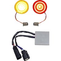 CD-STS-AR-57 - Custom Dynamics Smart LED 1157 Bullet Turn Signals with Controller For Harley Davidson FLHRXS 1750 2017-2018 Rear Smoke