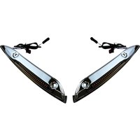 Image of CD-RG-WT-AW2-C - Custom Dynamics Genesis 4 Dynamic LED Road Glide Windshield Trim For Harley Davidson FLTRK 1868 2020-2024 Chrome Smoke