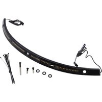 Image of CD-WT2-14-B - Custom Dynamics Genesis 4 Dynamic LED Batwing Windshield Trim For Harley Davidson FLH 1868 2021 Black Smoke