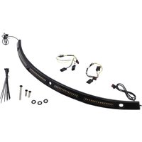 CD-WT2-SEQ-14-B - Custom Dynamics Genesis 4 Dynamic LED Batwing Windshield Trim For Harley Davidson FLH 1868 2021 Black Smoke