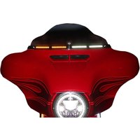 Image of CD-WT2-05-B - Custom Dynamics Genesis 4 Dynamic LED Batwing Windshield Trim For Harley Davidson FLHT 1340 1996-1998 Black Smoke