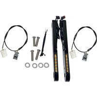 Image of PB-DS2-13-B - Custom Dynamics ProBeam Dynamic Strips V2 Front Turn Signals For Harley Davidson FLHT 1450 Black Smoke