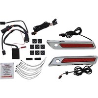 Image of CD-SBL-DC-RC - Custom Dynamics Saddlebag Latch Dual Color Accent Lights For Harley Davidson FLHRXS 1750 2017-2018 Red