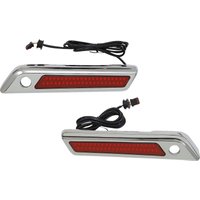 Image of CD-SBL-DC4-RC - Custom Dynamics Saddlebag Latch Dual Color Accent Lights For Harley Davidson FLH 1868 2021 Red