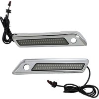Image of CD-SBL-DC4-SC - Custom Dynamics Saddlebag Latch Dual Color Accent Lights For Harley Davidson FLH 1868 2021 Smoke