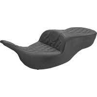 Image of 897-07-182 - Saddlemen Roadsofa Lattice Stitch Seat For Harley Davidson FLHT 1340 1997-1998 - Black