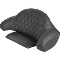 90-11884LS - Saddlemen Roadsofa Lattice Stitch Backrest Pad Cover For Harley Davidson FLHTC1340 1990-1998 - Black