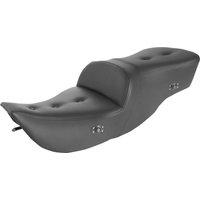 897-06-181HCT - Saddlemen Heated Roadsofa Pillow Top Seat For Harley Davidson FLHR 1340 1997-1998 77.5 cm Long - Black