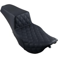 Image of 897-06-172 - Saddlemen Front Lattice Stitch Step Up Seat For Harley Davidson FLHR 1340 1997-1998 - Black