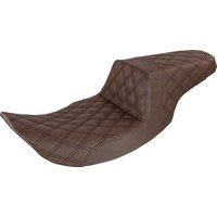 Image of 897-06-175BR - Saddlemen Full Lattice Stitch Step Up Seat For Harley Davidson FLHR 1340 1997-1998 - Brown