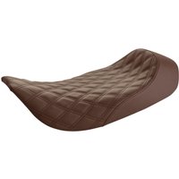 Image of 897-06-002BLS - Saddlemen Renegade Lattice Stitch Solo Seat For Harley Davidson FLHR 1340 1997-1998 - Brown