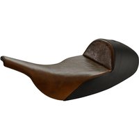 897-07-0041 - Saddlemen Lariat Low Smooth Solo Seat For Harley Davidson FLHT 1340 1997-1998 - Brown/Distressed