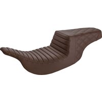 Image of 897-07-176BR - Saddlemen Front Tuck-n-Roll Step Up Seat For Harley Davidson FLHT 1340 1997-1998 - Brown