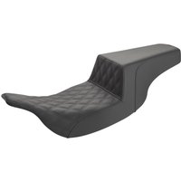 Image of 897-07-172 - Saddlemen Front Lattice Stitch Step Up Seat For Harley Davidson FLHT 1340 1997-1998 - Black