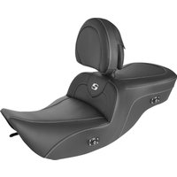 897-06-185BRHC - Saddlemen Heated Roadsofa Carbon Fibre Seat For Harley Davidson FLHR 1340 1997-1998 - Black