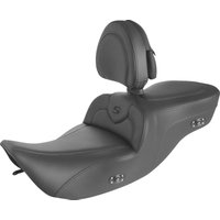 897-06-187BRHCT - Saddlemen Heated RoadSofa Black Stitching Seat with Backrest For Harley Davidson FLHR 1340 1997-1998 - Black