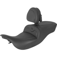 Image of 897-07-187BR - Saddlemen RoadSofa Seat with Backrest For Harley Davidson FLHT 1340 1997-1998 - Black
