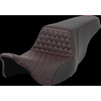 Image of 808-07B-17704 - Saddlemen Honeycomb Step Up Seat For Harley Davidson FLH 1868 2021 - Black/Red