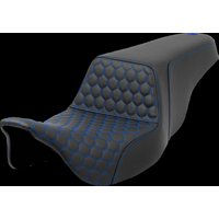 Image of 808-07B-17701 - Saddlemen Honeycomb Step Up Seat For Harley Davidson FLH 1868 2021 - Black/Blue