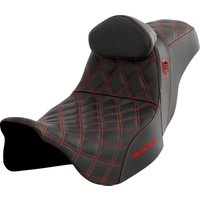 Image of SC80807REDRT - Saddlemen Pro Series SDC Performance Grip Carbon Fiber Seat For Harley Davidson FLH 1868 2021 - Black/Red