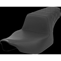 Image of 823-07E-173 - Saddlemen Step Up Smooth Front Rear Lattice Seat For Harley Davidson FLHX 1923 2024 - Black