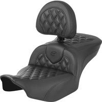 823-07-206B0 - Saddlemen Roadsofa Lattice Stitch Seat With Backrest For Harley Davidson FLHX 1923 2024 - Black