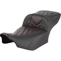 Image of 823-07-20704 - Saddlemen Roadsofa Extended Reach Lattice Stitched Seat For Harley Davidson FLHX 1923 ABS 2024-2026 - Black/Red