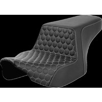 823-07-17705 - Saddlemen Honeycomb Step Up Seat For Harley Davidson FLHX 1923 ABS 2024-2026 - Black/Silver