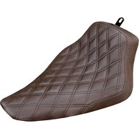 812-26-002BLS - Saddlemen Renegade Lattice Stitch Solo Seat For Harley Davidson FLS 1690 2012-2016 - Brown